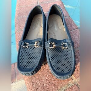 Women's Navy Loafers